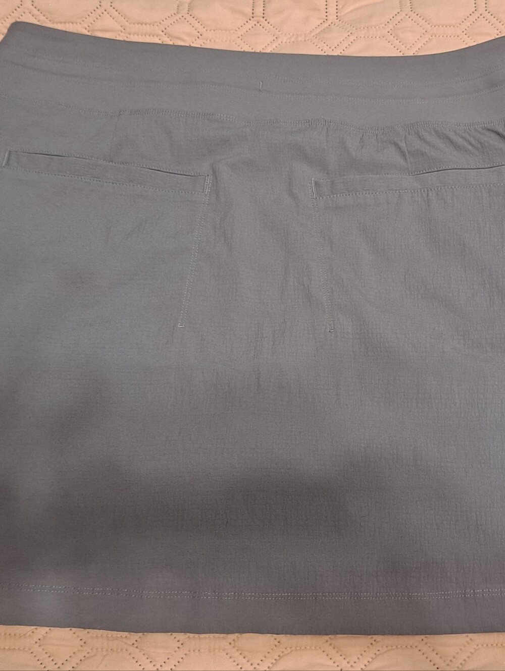 Athleta Casual Drawstring Mini Skirt in Slate Blue Size 14 - Picture 7 of 8